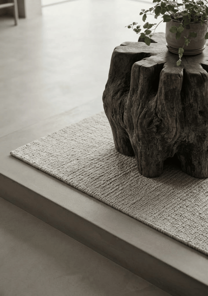 Basket Ivory Wool Rug
