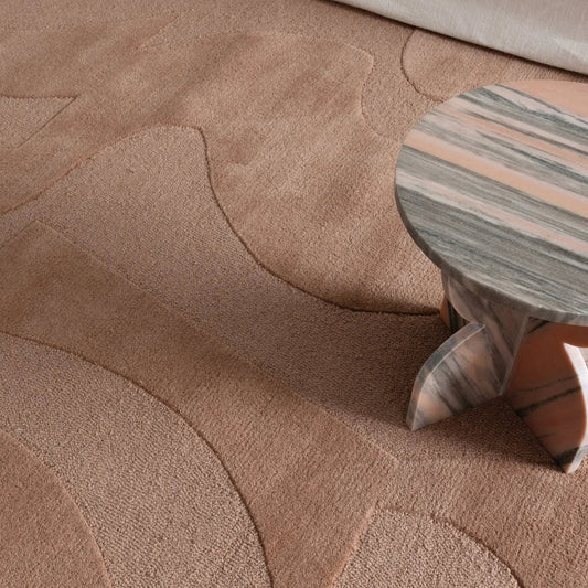 Sienna Dune Abstract Wool Rug