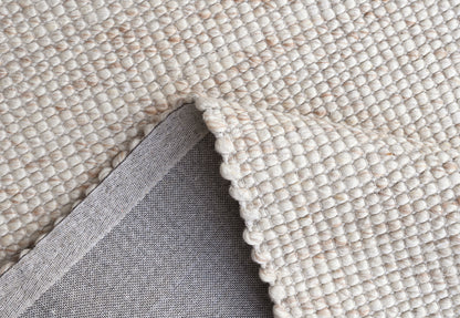 Platinum Ivory Brown Wool Rug