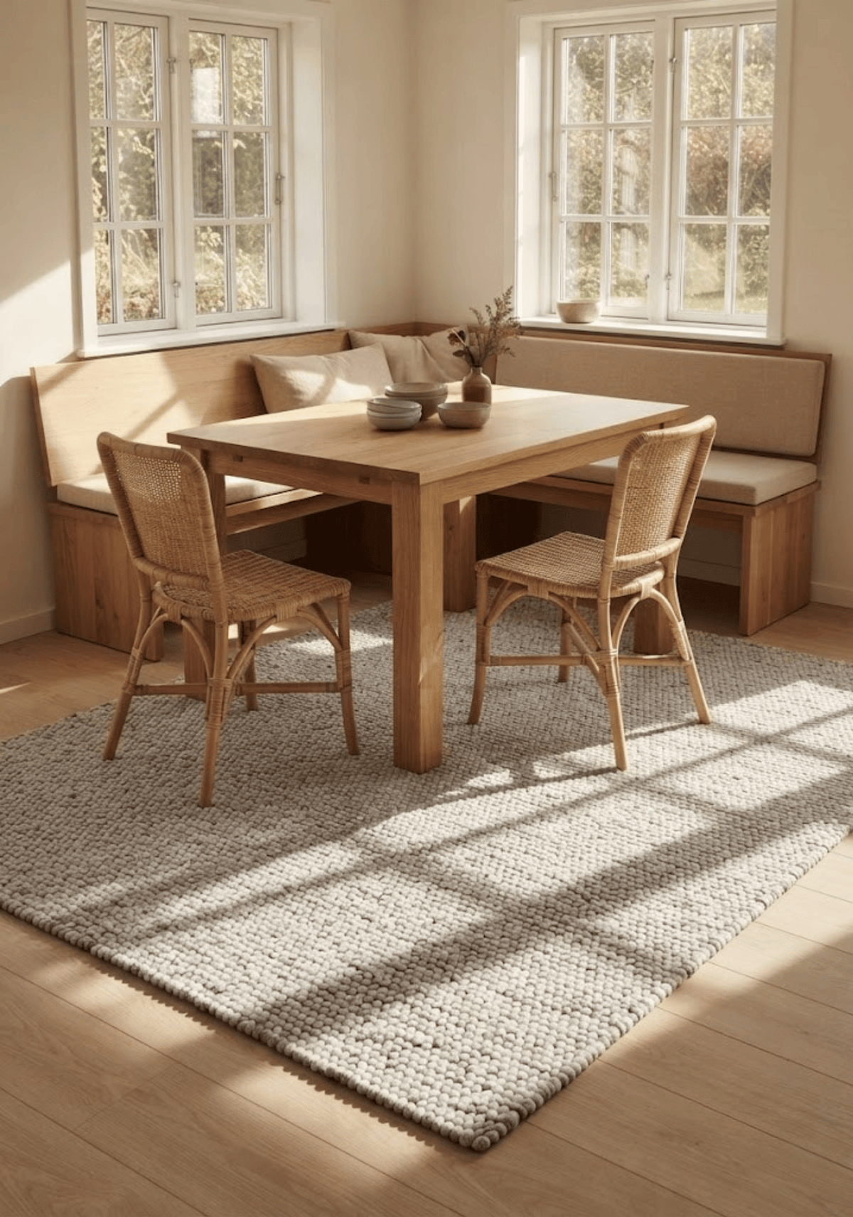 Pebble Grey Wool Rug