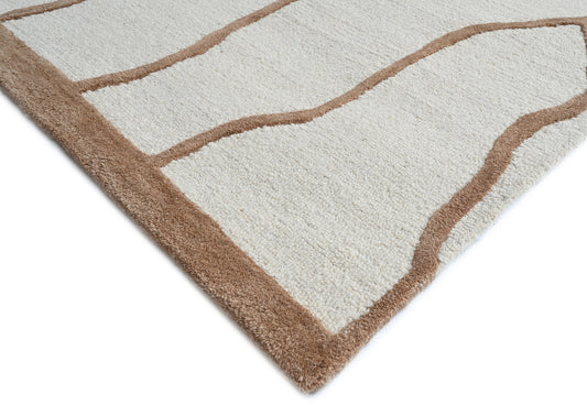 Mehari Ivory & Gold Wool Rug