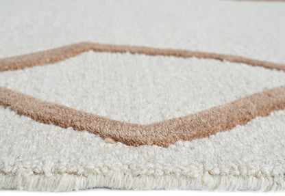 Mehari Ivory & Gold Wool Rug