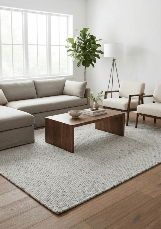 Pebble Grey Wool Rug