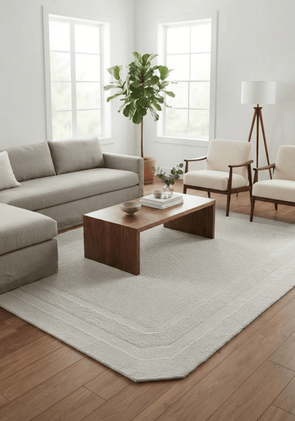 Spectrum Beige Wool Rug
