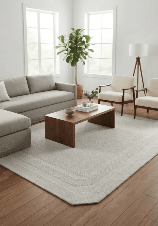 Spectrum Beige Wool Rug