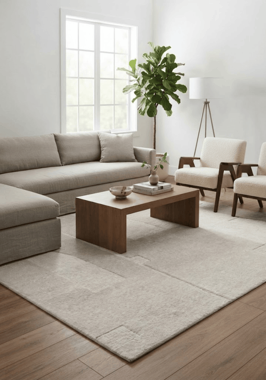 Mehari Grey & Silver Wool Rug