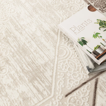 Adore Ivory Brown Rug
