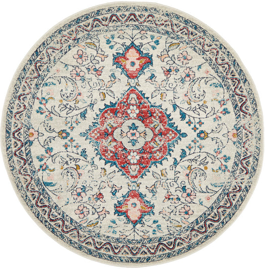 Linea Pastel Multicolor Round Rug