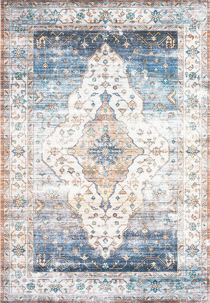 Affina Blue Washable Rug