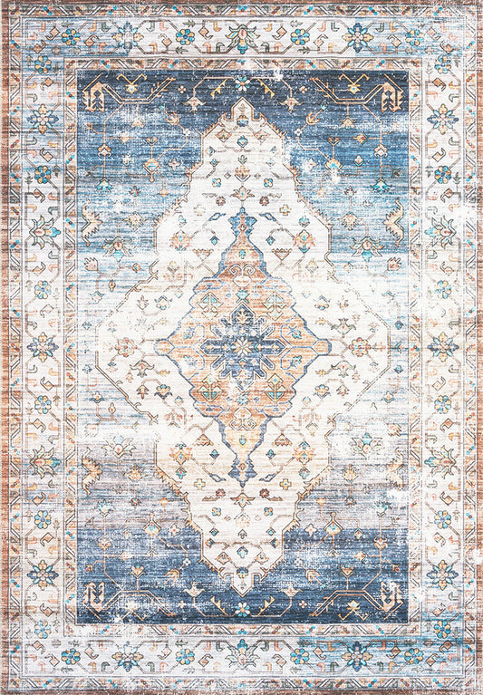 Affina Blue Washable Rug
