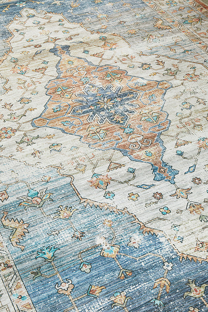 Affina Blue Washable Rug