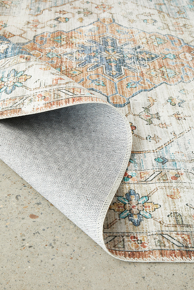 Affina Blue Washable Rug