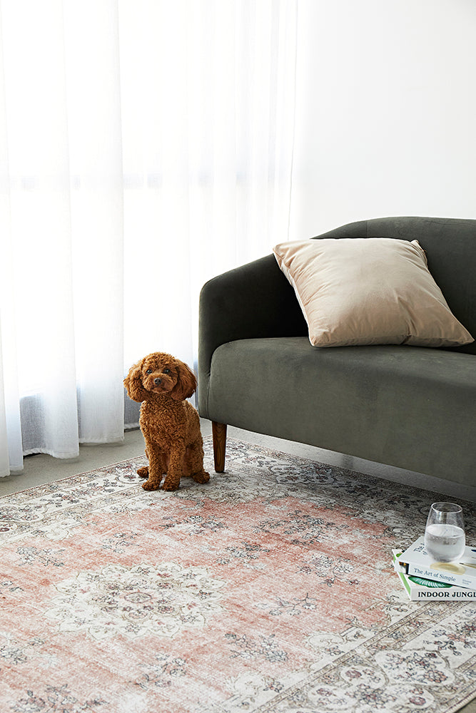 Affina Pink Washable Rug