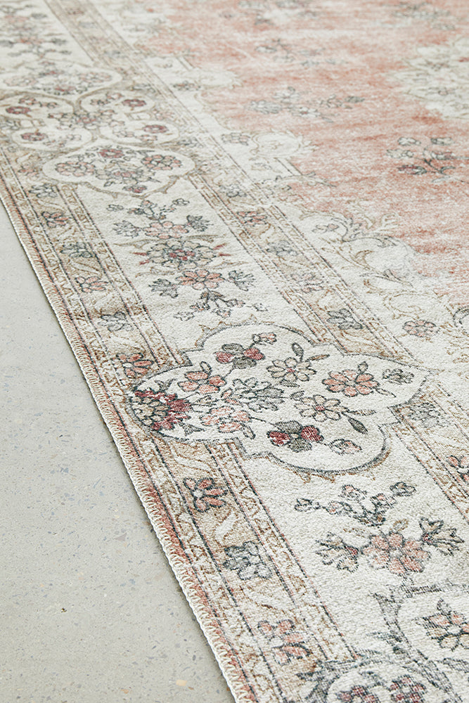 Affina Pink Washable Rug