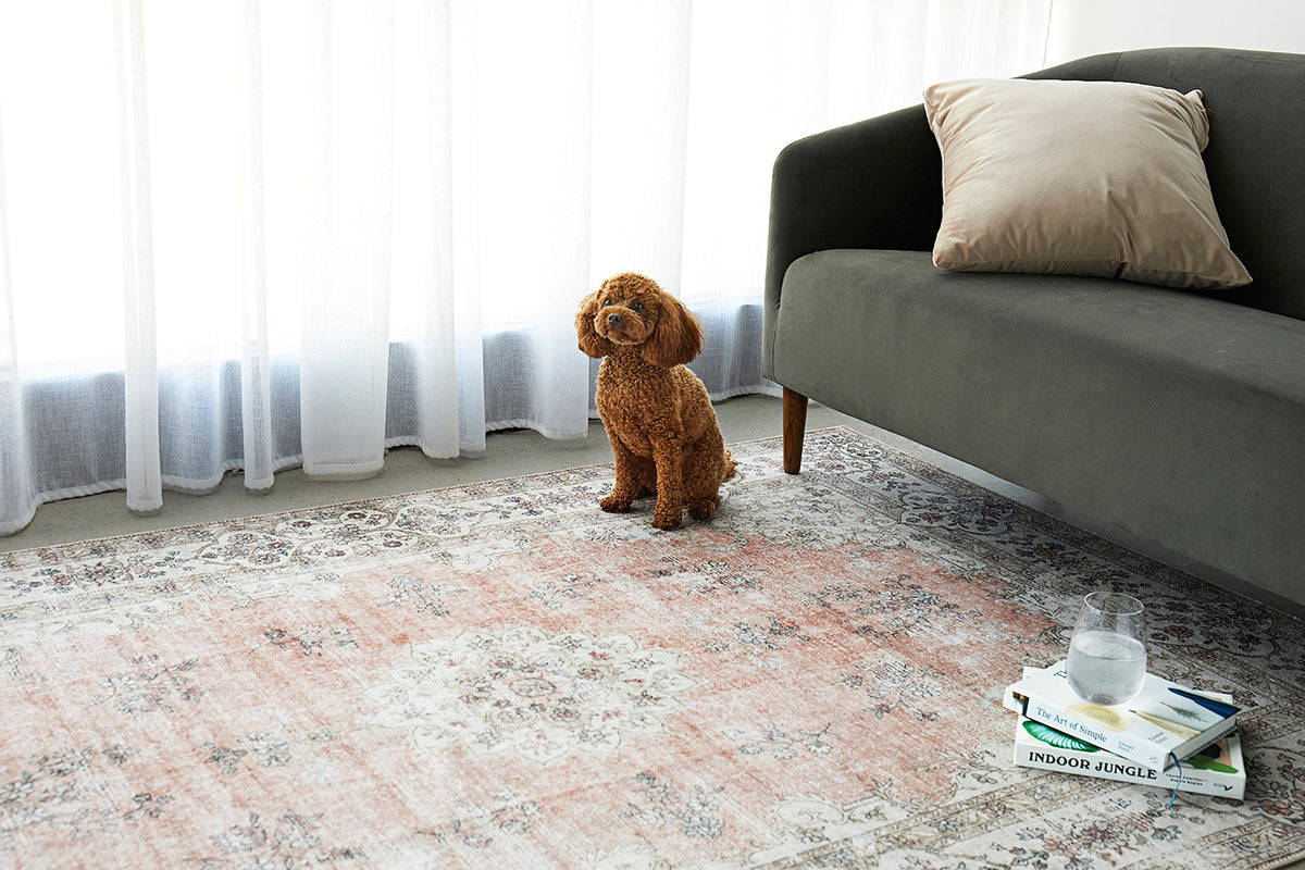Affina Pink Washable Rug