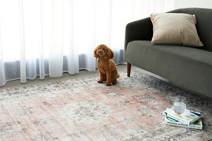 Affina Pink Washable Rug