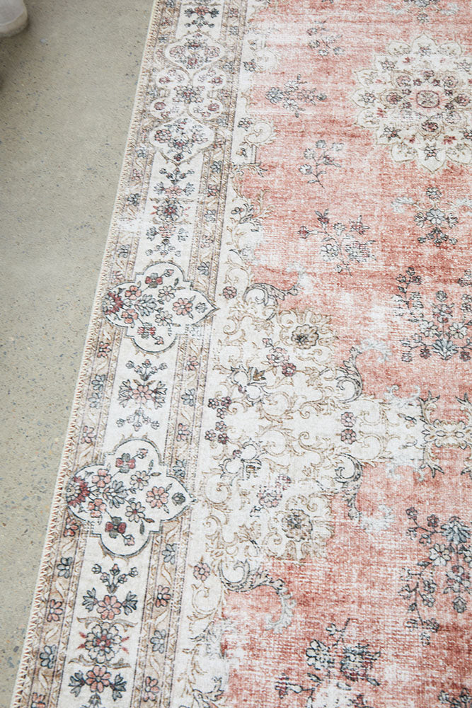 Affina Pink Washable Runner Rug