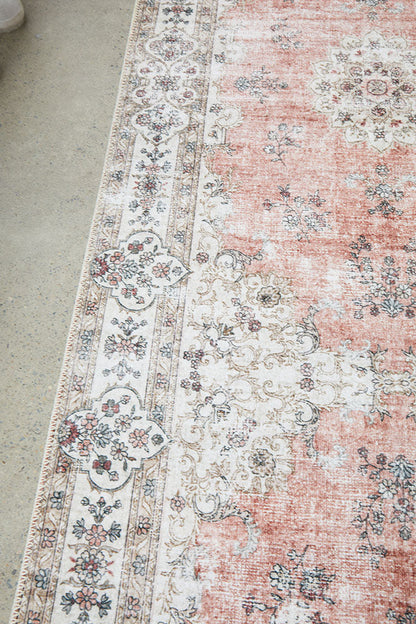 Affina Pink Washable Runner Rug