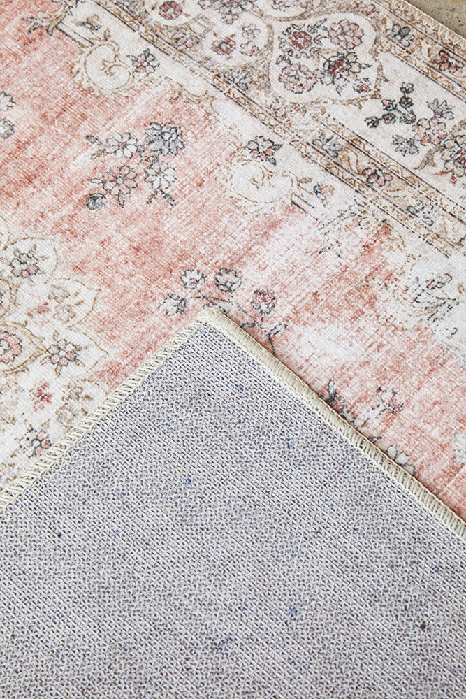 Affina Pink Washable Runner Rug