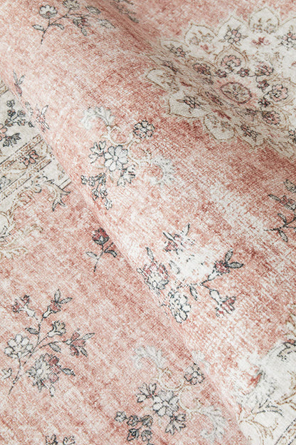 Affina Pink Washable Runner Rug