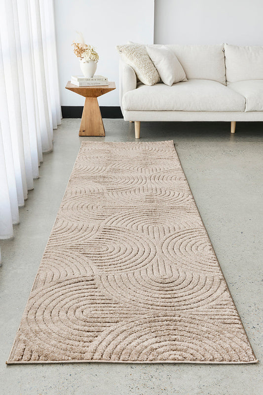 Alcova Caramel Beige Runner Rug