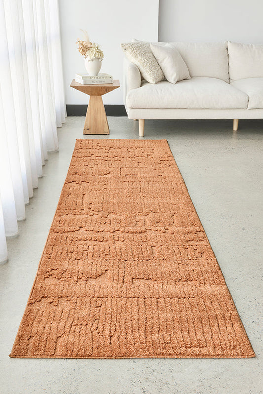 Alcova Clay Brown Runner Rug