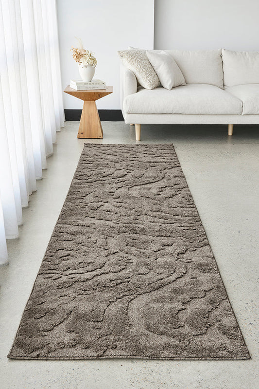 Alcova Mocha Brown Runner Rug