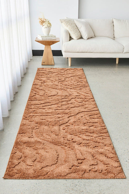 Alcova Rust Brown Runner Rug