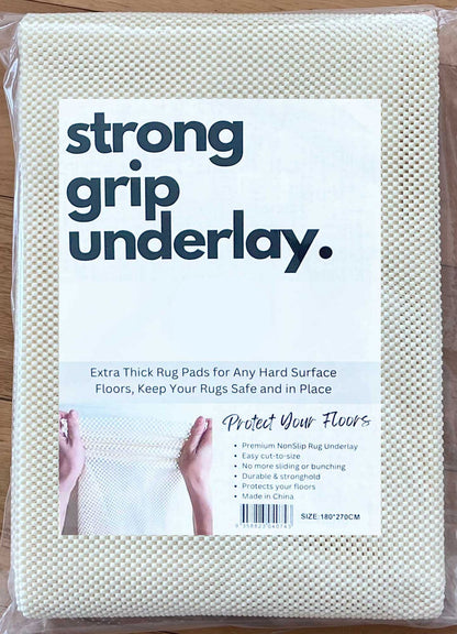 Anti Slip Rug Pad, White Pvc, Hard Flooring

