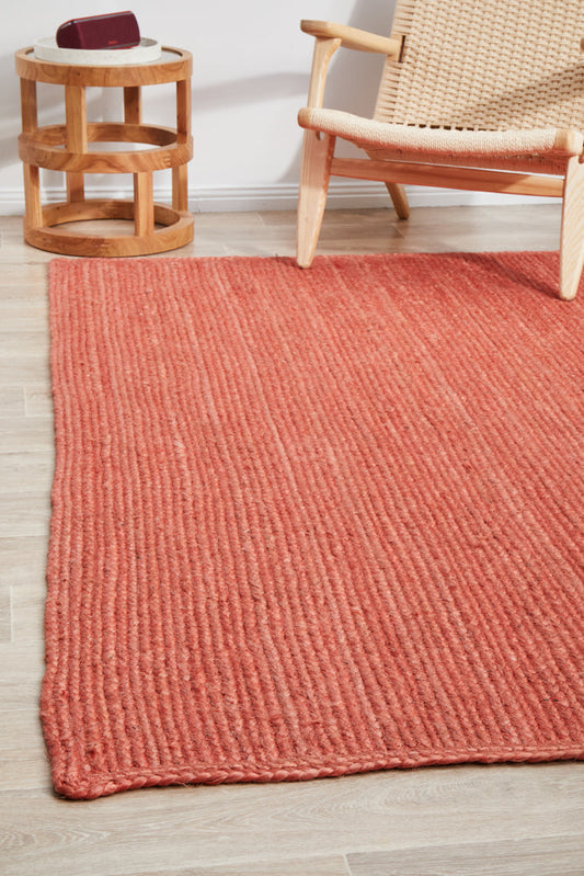 Arbora Terracotta Red Jute Rug
