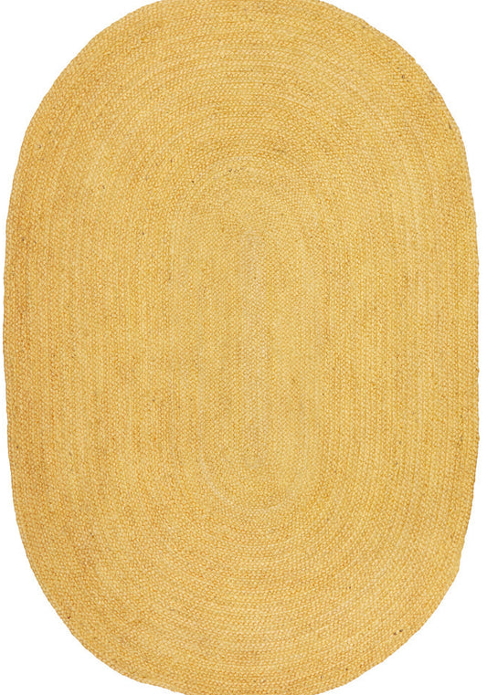 Arbora Yellow Jute Oval Rug