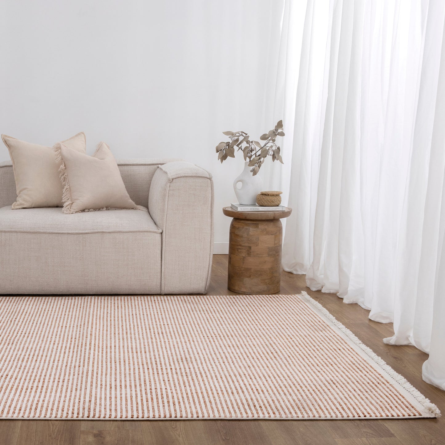 Bravo Modern Ivory Pink Rug