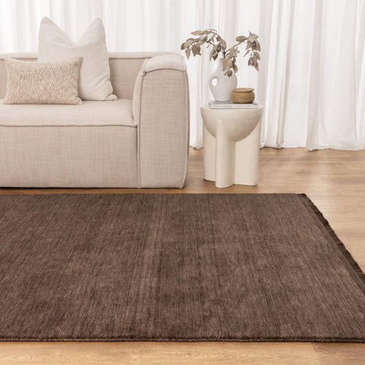 Chamberlain Modern Chocolate Wool Rug
