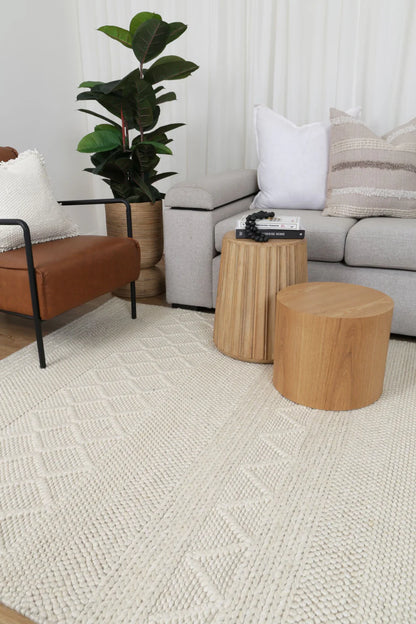 Aris Ivory Wool Rug