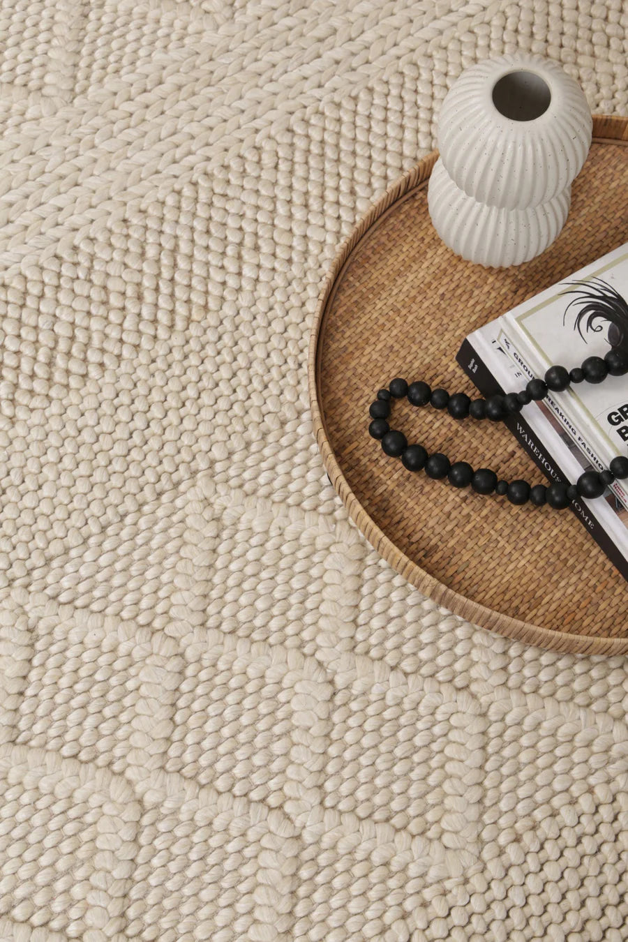 Aris Ivory Wool Rug