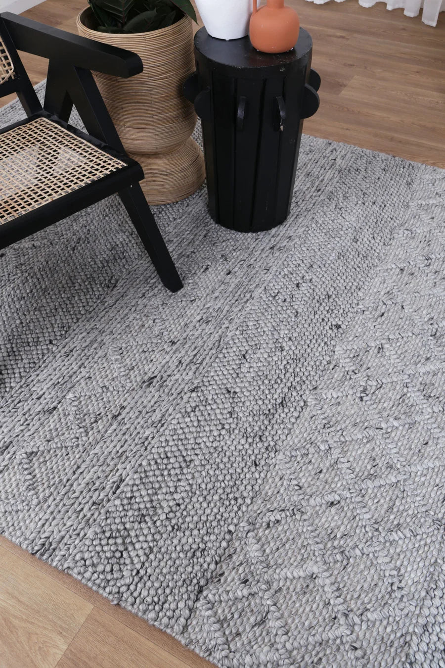 Aris Grey Wool Rug