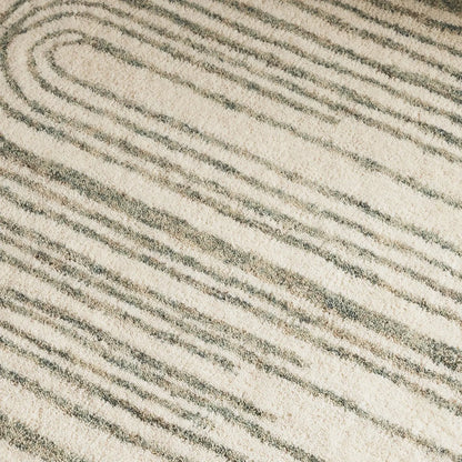 Maren Ivory Green Wool Rug