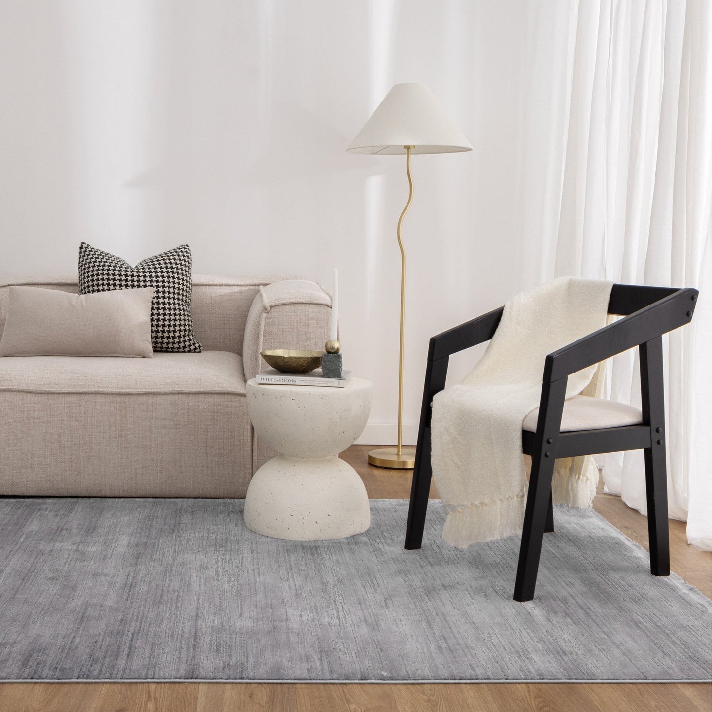 Bellevue Grey Lines Rug