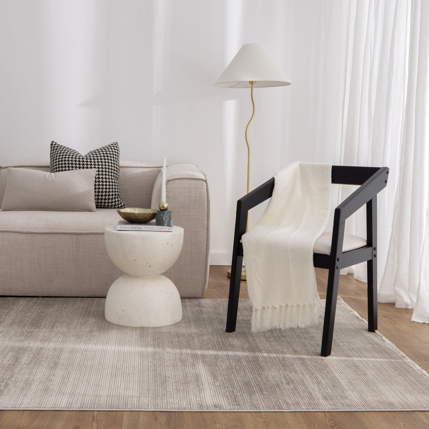Bellevue Beige Lines Rug