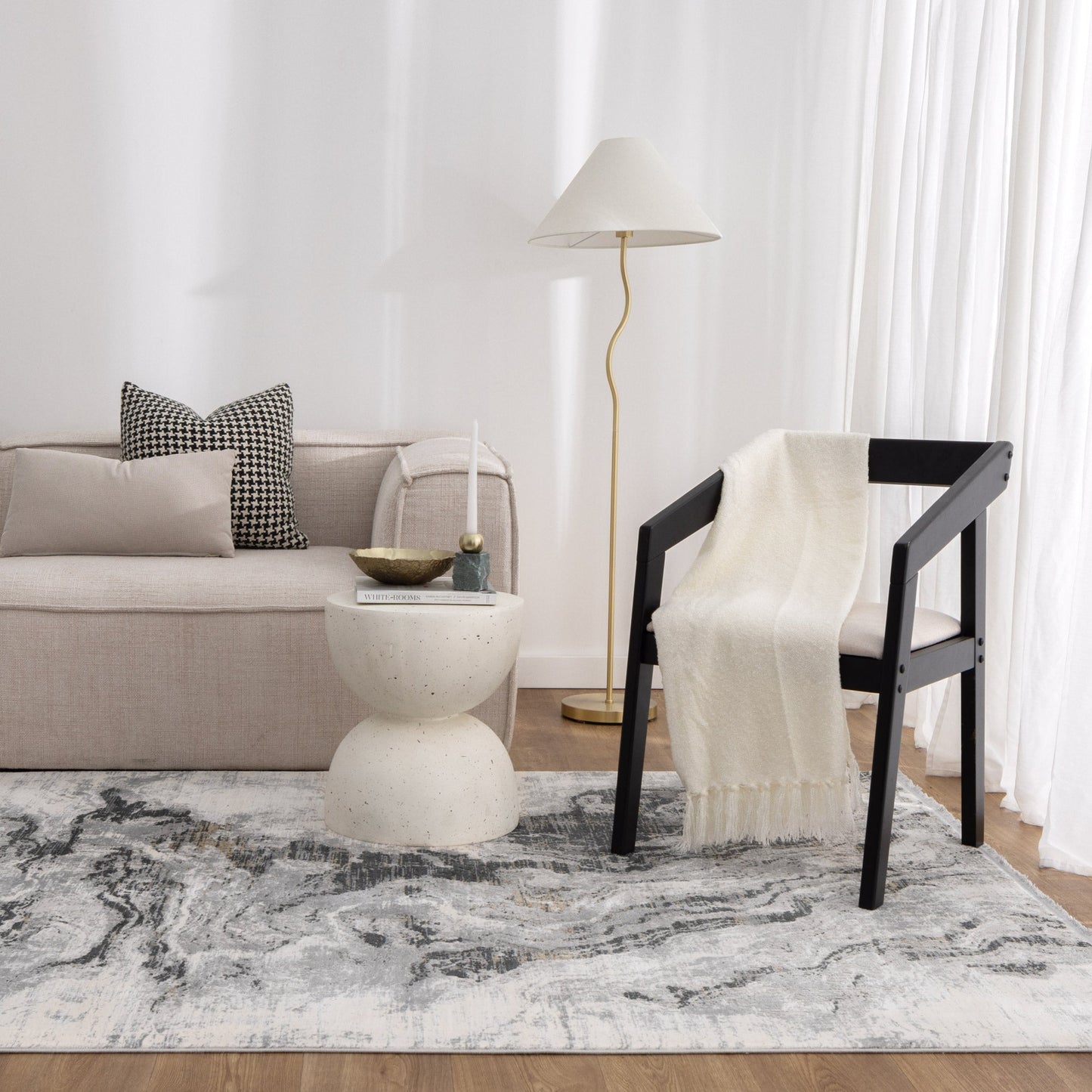 Bellevue Modern Grey Rug