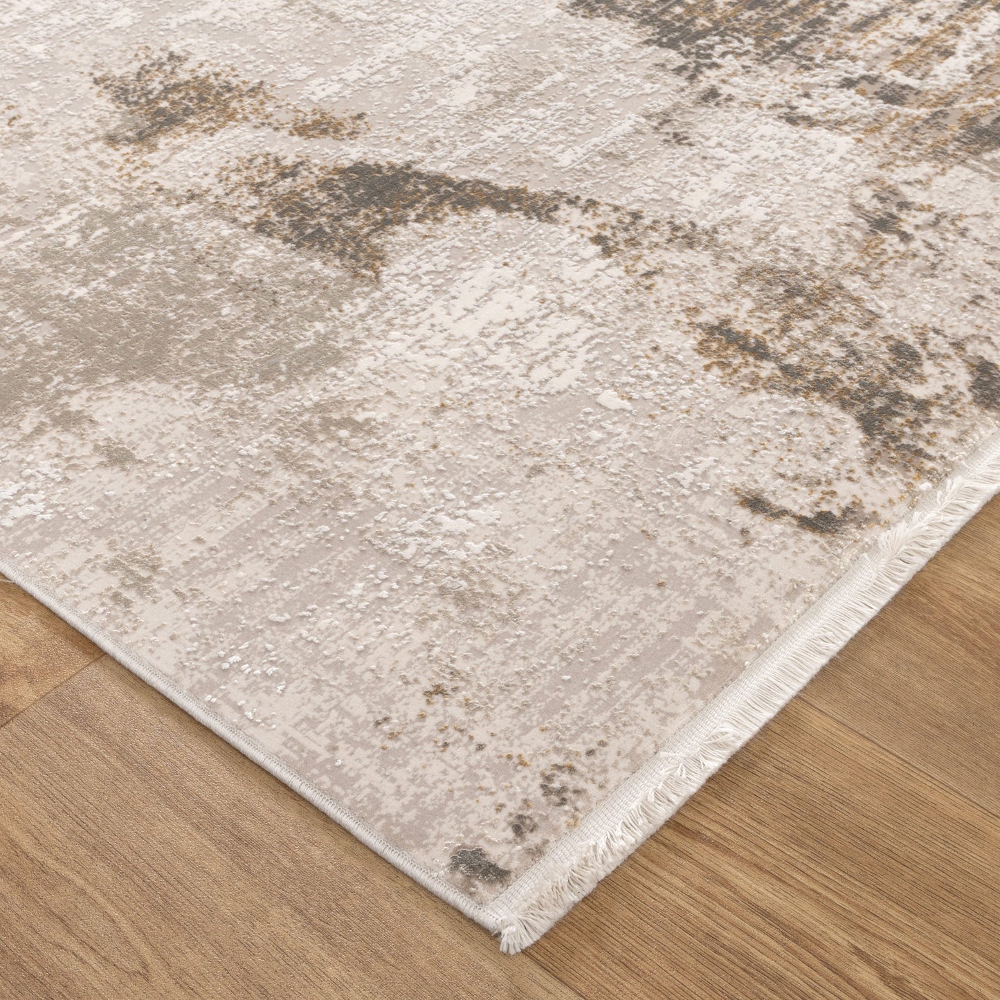 Bellevue Ivory Beige Abstract Rug