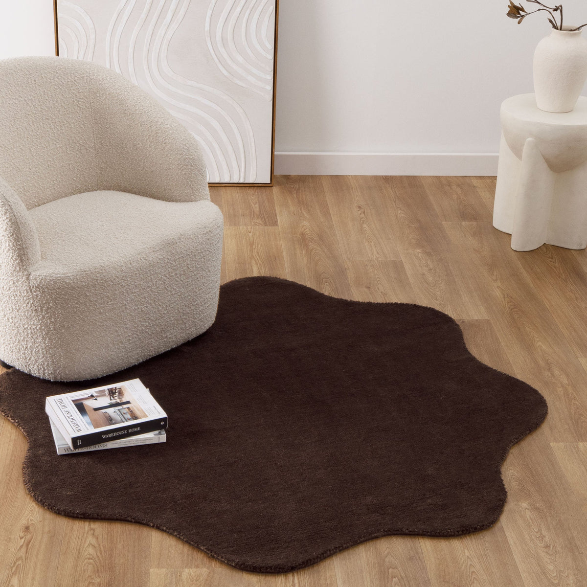 Ondella Chocolate Round Rug
