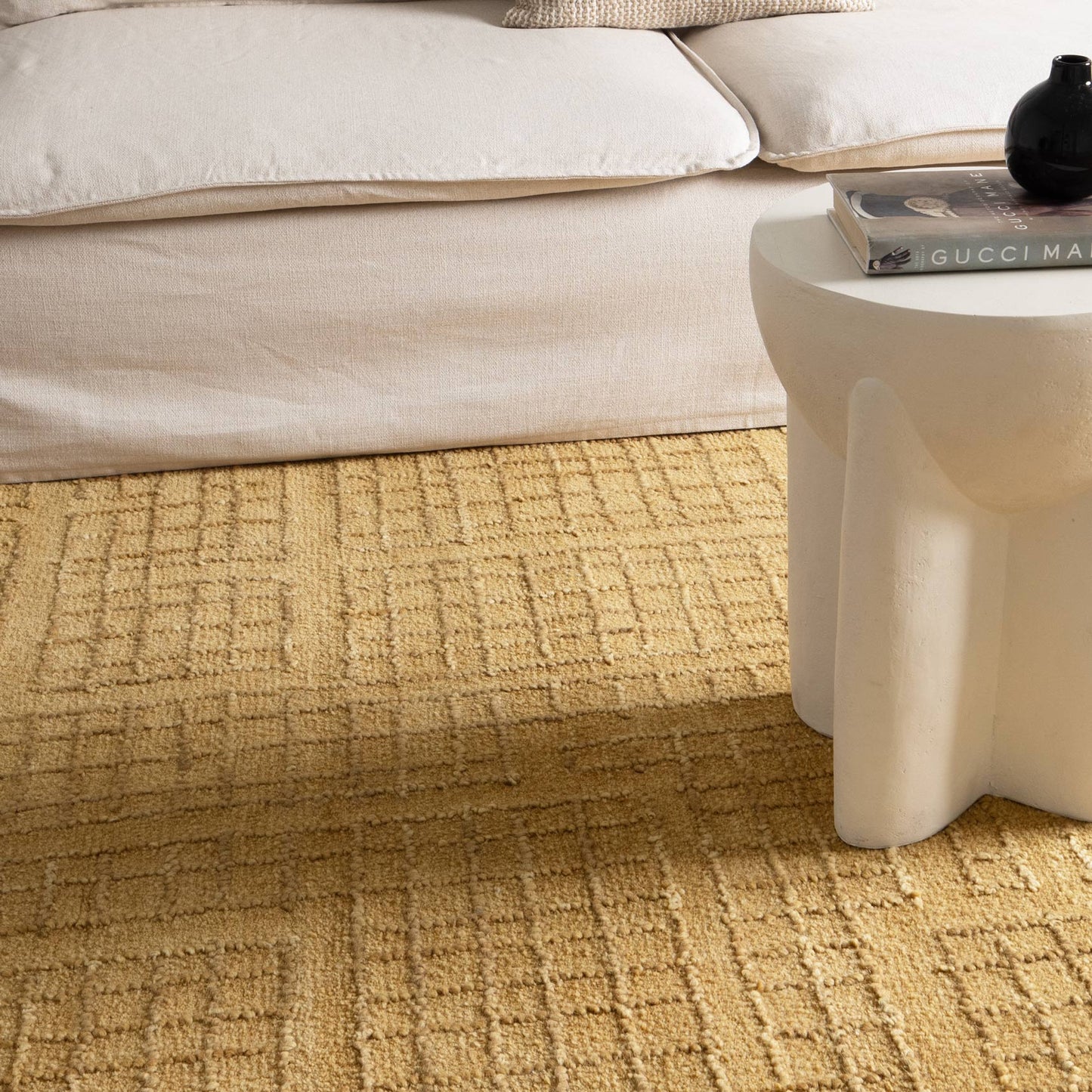 Alure Modern Golden Wool Rug