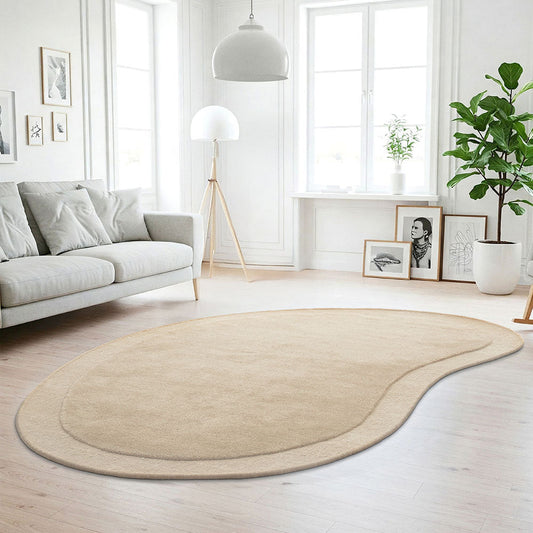 Thalia Beige Wool Rug