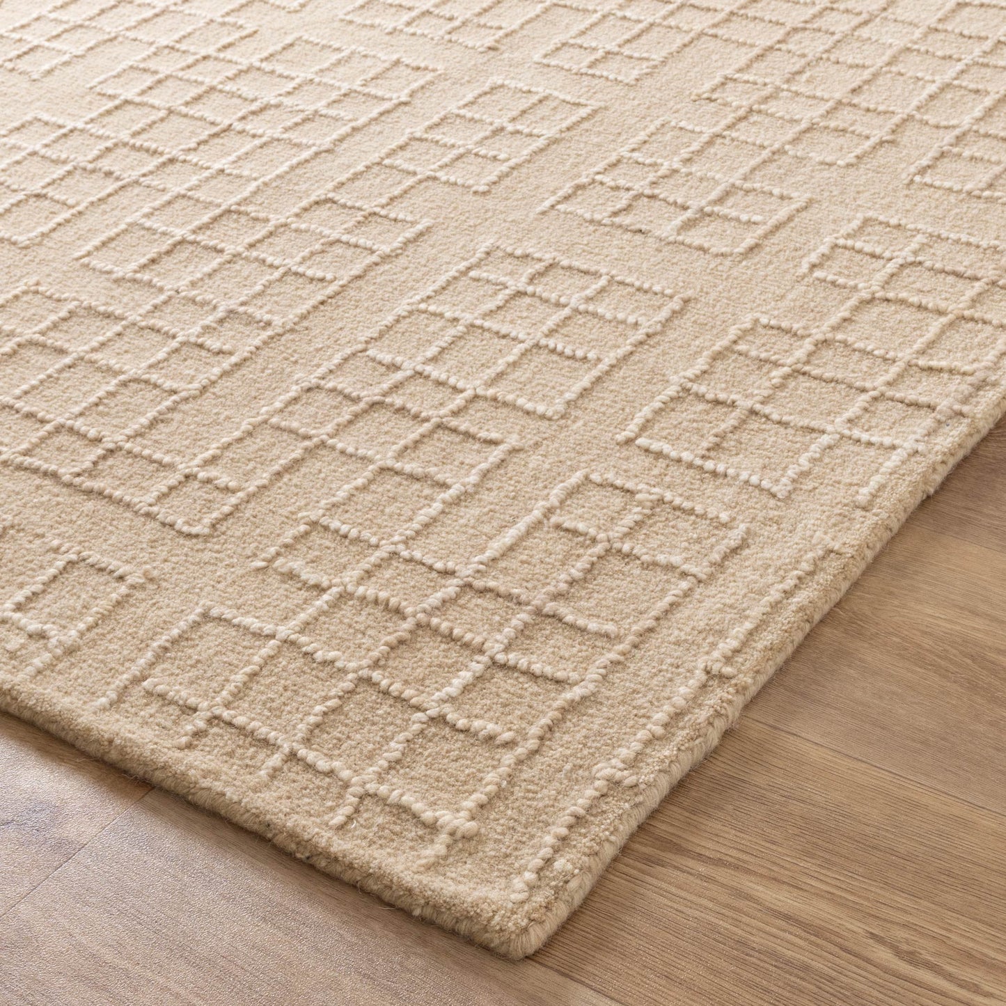 Alure Modern Beige Wool Rug