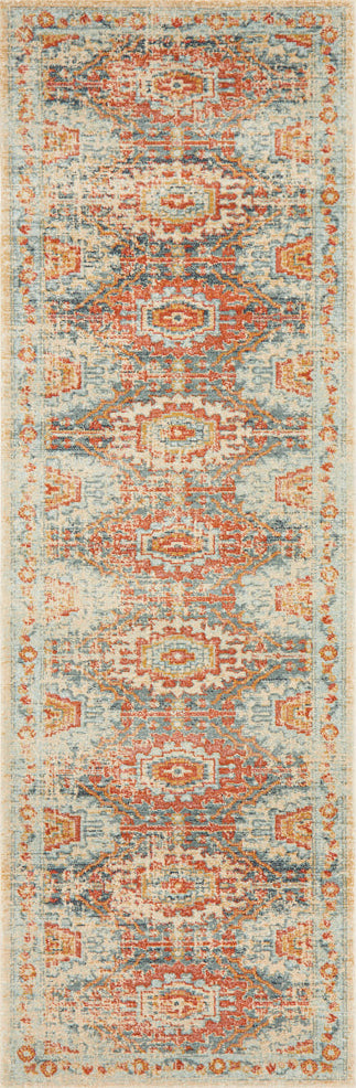 Cantera Blue Multicolor Runner Rug