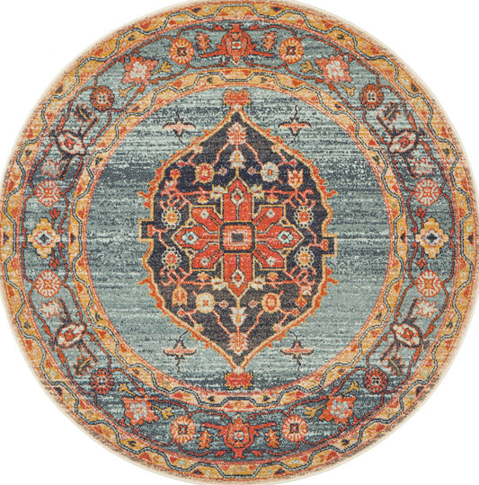 Cantera Clay Multicolor Round Rug