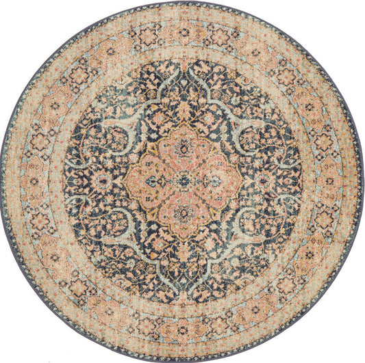 Cantera Ink Multicolor Round Rug