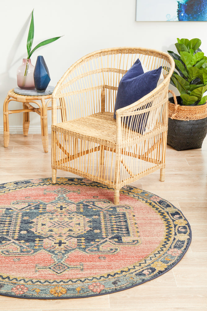 Cantera Oat Multicolor Round Rug