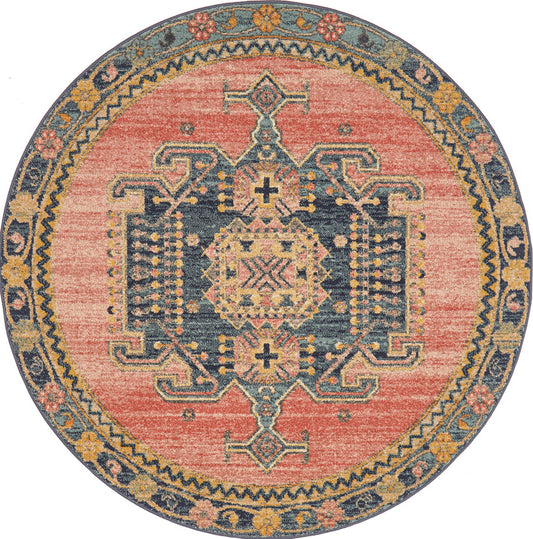 Cantera Oat Multicolor Round Rug